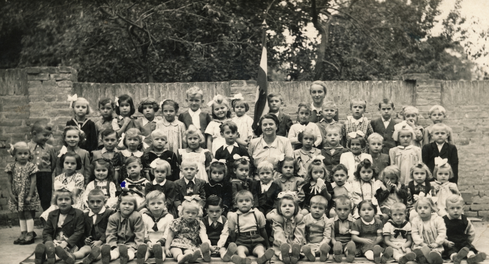 1950, Gyurász Mária, class photo, Fortepan #152008