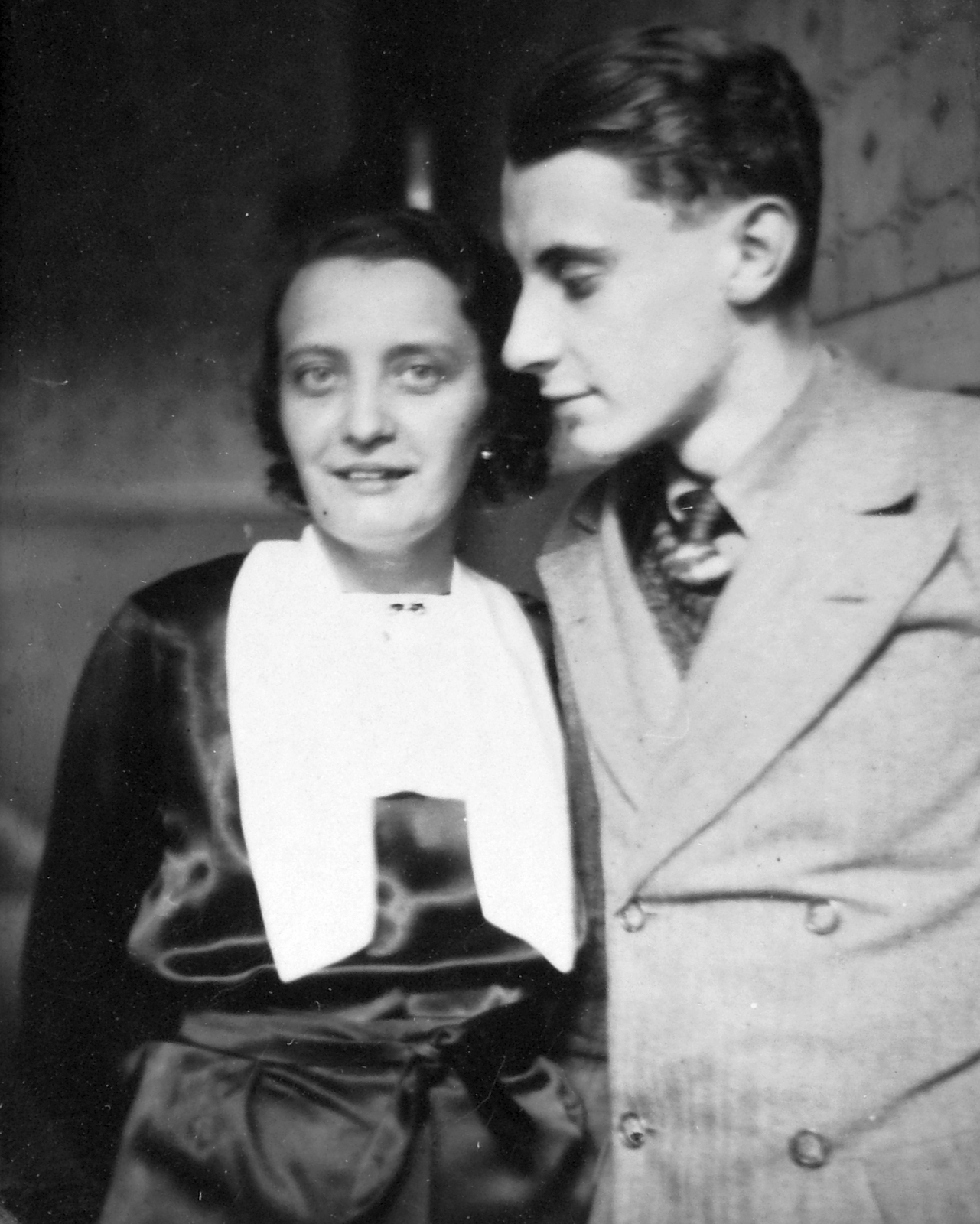 1943, Saly Noémi, silk dress, man and woman, Fortepan #15209