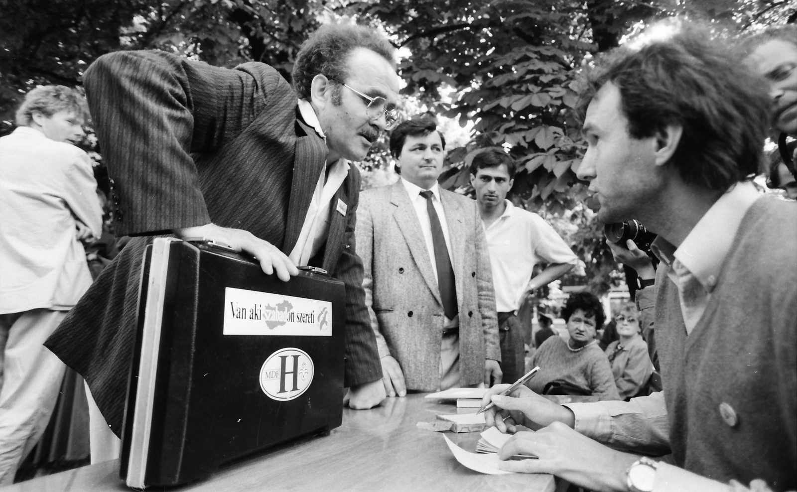 Hungary, Antoniewicz Roland "politikai szereplő"., 1990, Szigetváry Zsolt, Fortepan #152319