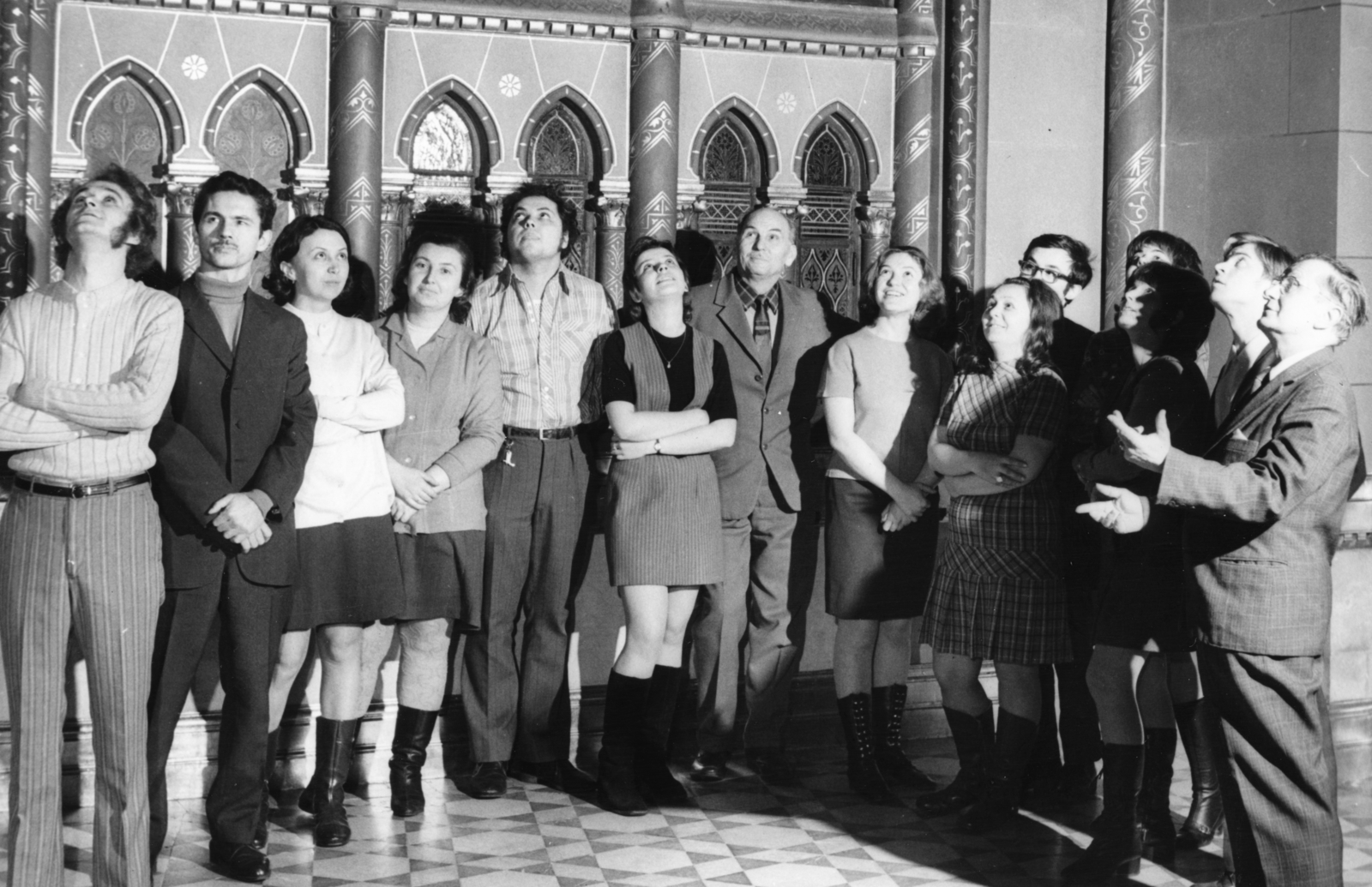 Magyarország, Budapest V., a Parlament kupolacsarnoka., 1972, Székely Tamás, Budapest, égre néz, Fortepan #153236