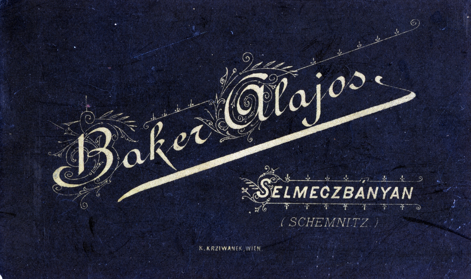 Selmecbánya, 1901, Karsai György, fényképész, hátlap, műterem, Fortepan #153835