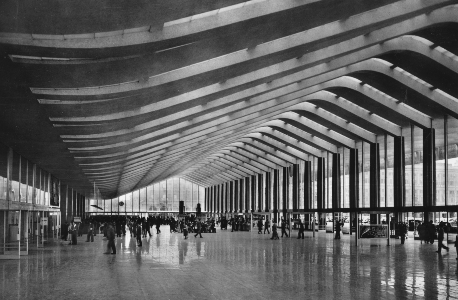 Olaszország, Róma, Termini pályaudvar., 1959, Koppány András, modern építészet, Fortepan #153929