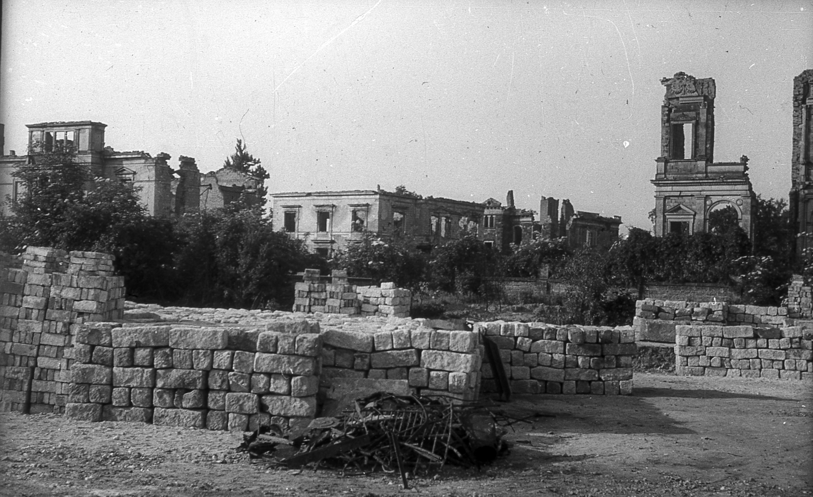 Germany, Dresden, 1952, Szekrényesy Réka, war damage, Fortepan #153983