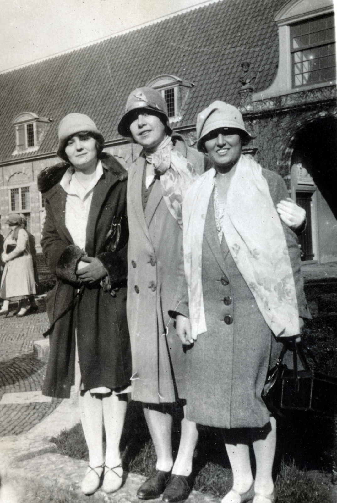 1931, Szesztay család, three people, hat, women, coat, Fortepan #154211