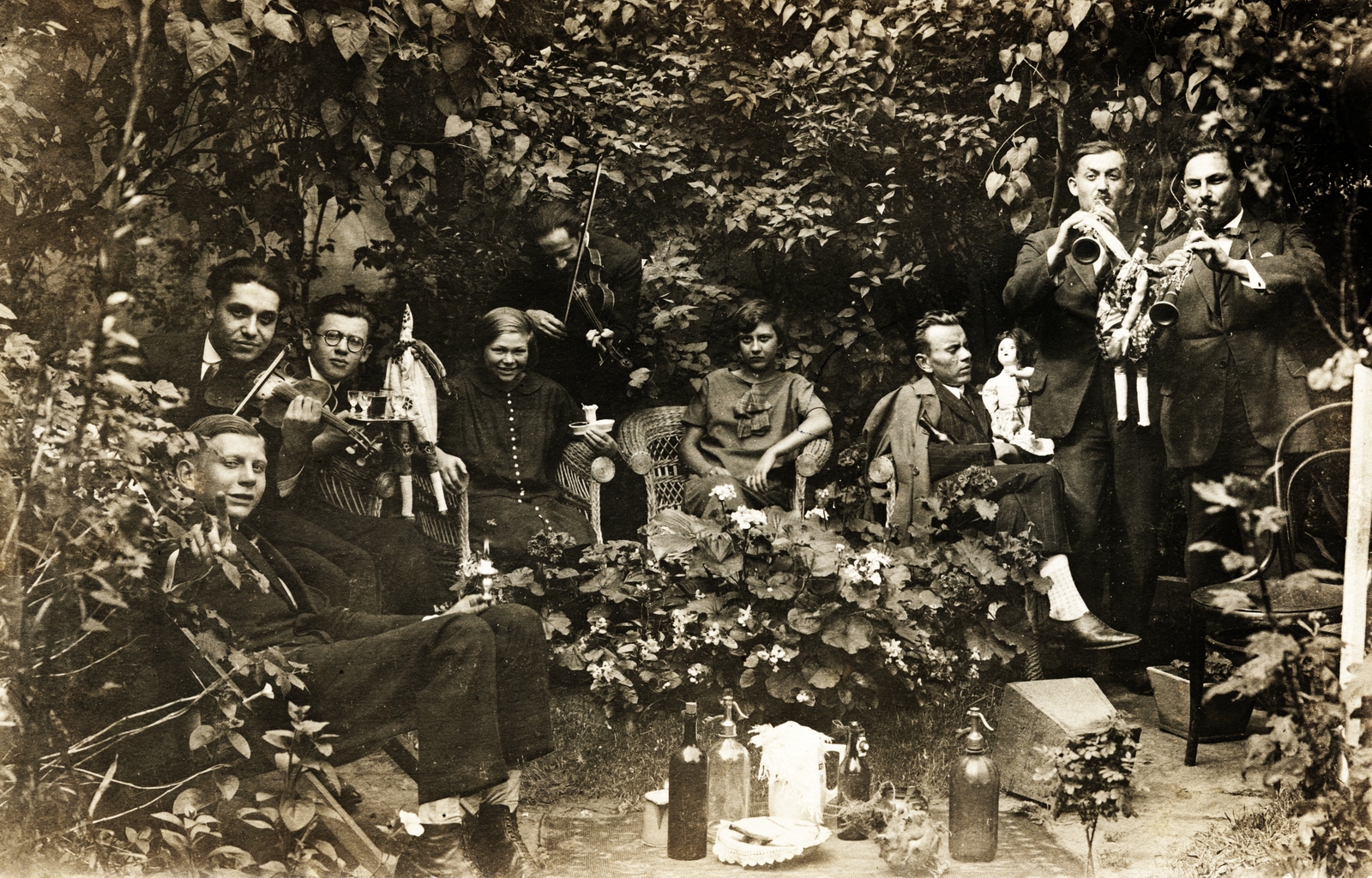 1926, Mezey Ferenc, Gypsy music, soda water bottle, Fortepan #154283