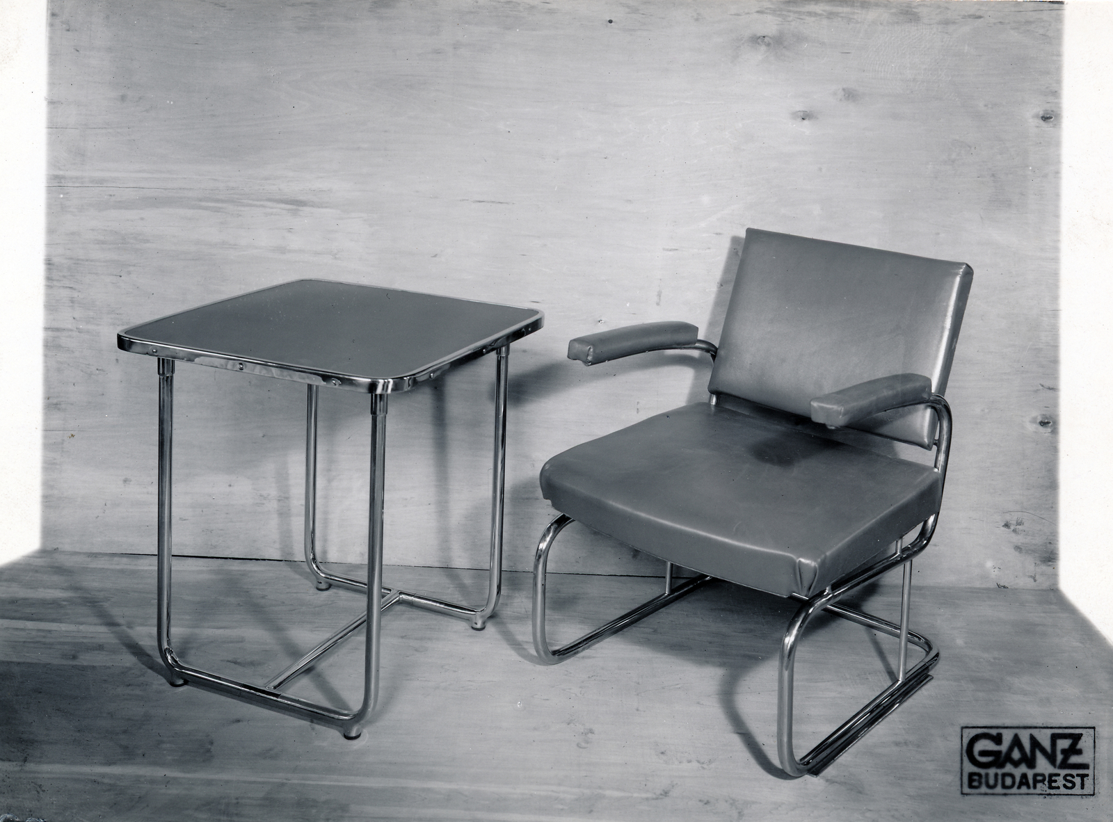 1938, Surányi Sándor - György József, tubular furniture, Functionalism, Fortepan #154829