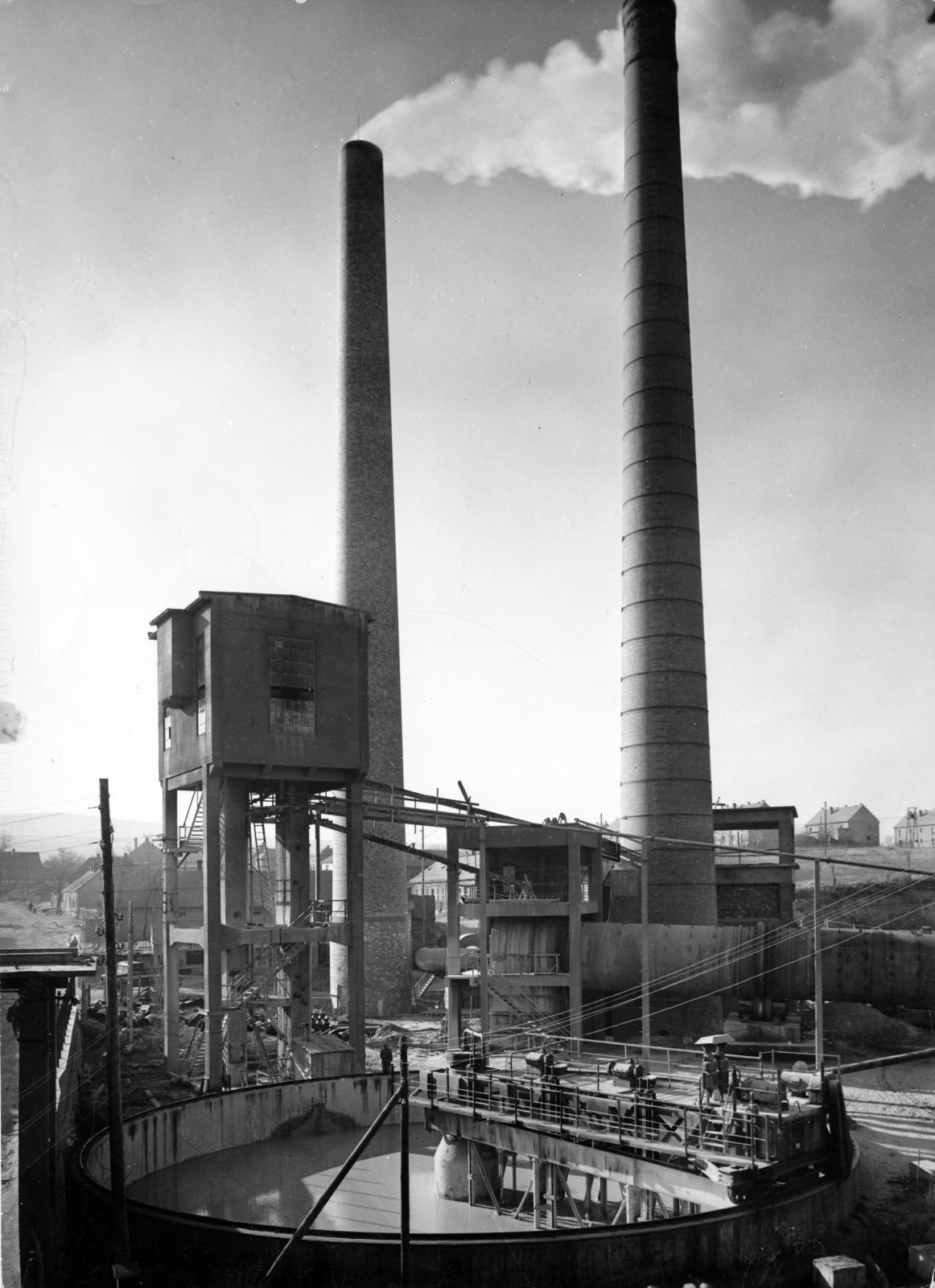 Hungary, Lábatlan, cementgyár., 1953, Lábatlan Polgármesteri Hivatal, cement factory, Fortepan #155015