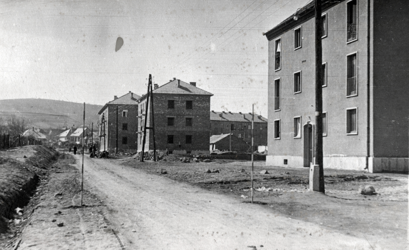 Magyarország, Lábatlan, Cementgyári lakótelep, Bartók Béla utca., 1954, Lábatlan Polgármesteri Hivatal, lakótelep, Fortepan #155029