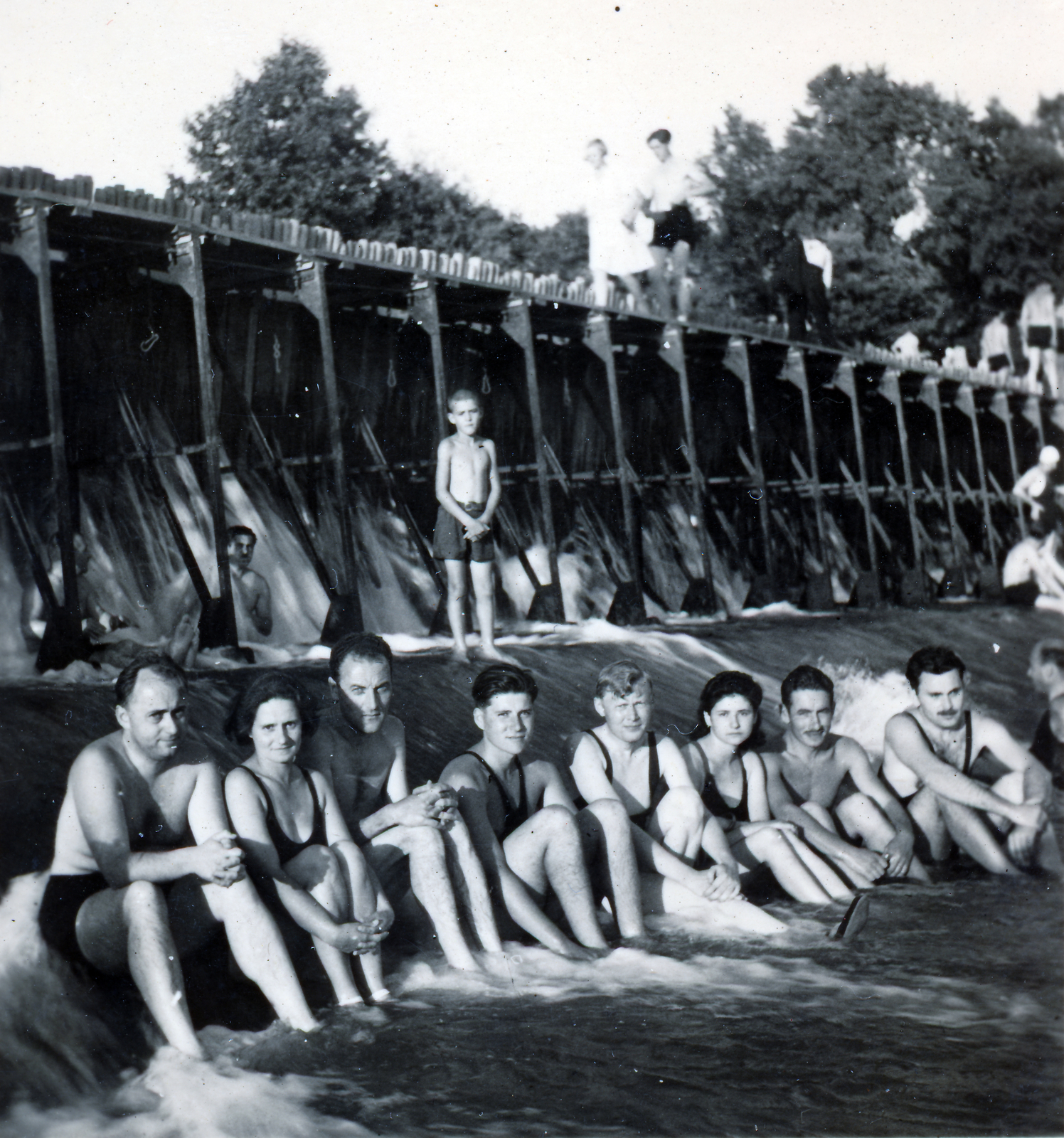 Ukraine, Borzhava, strand a duzzasztógátnál., 1939, Török Gyöngyvér, bathing, Fortepan #155305