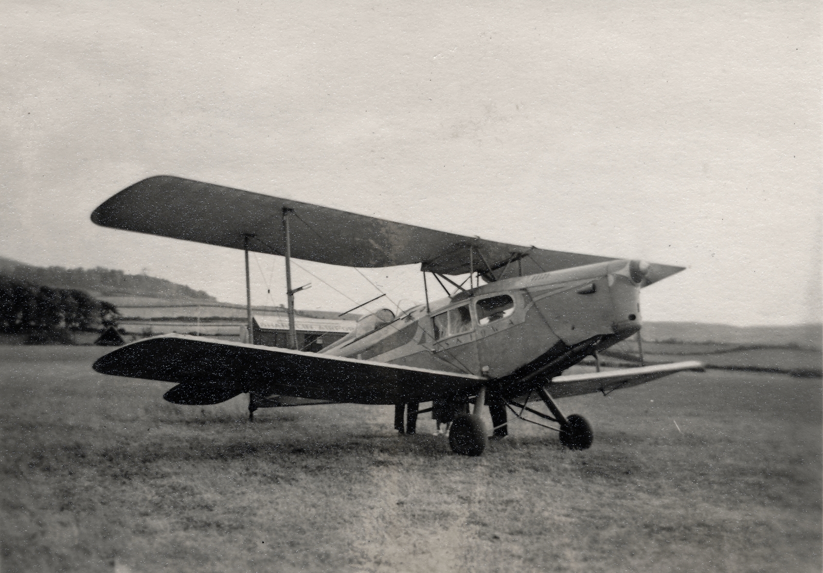 1936, Kiss Zsuzsi, airplane, De Havilland-brand, biplane, Fortepan #155447