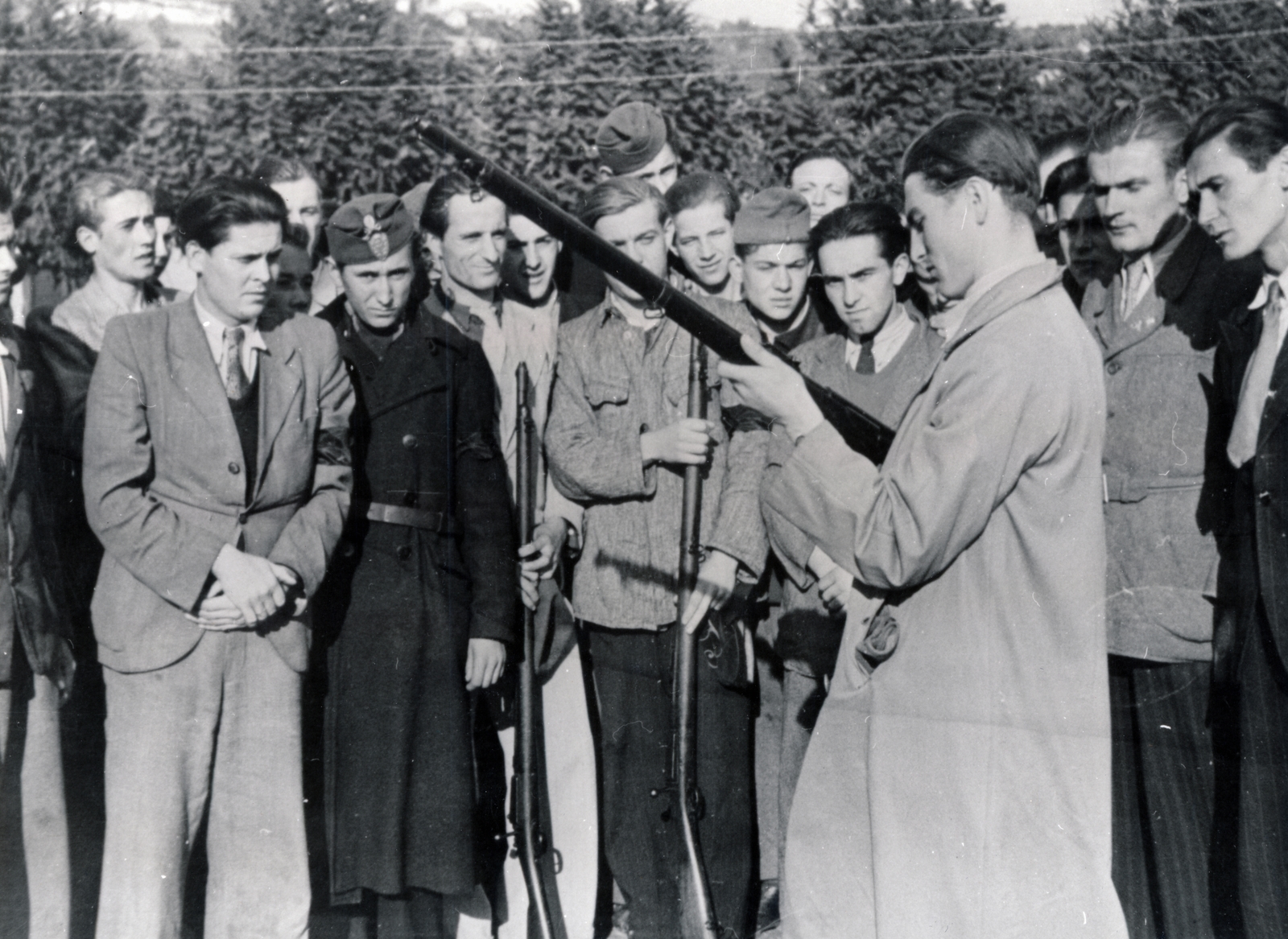 1944, Fortepan, gun, youth military organisation, Fortepan #155535