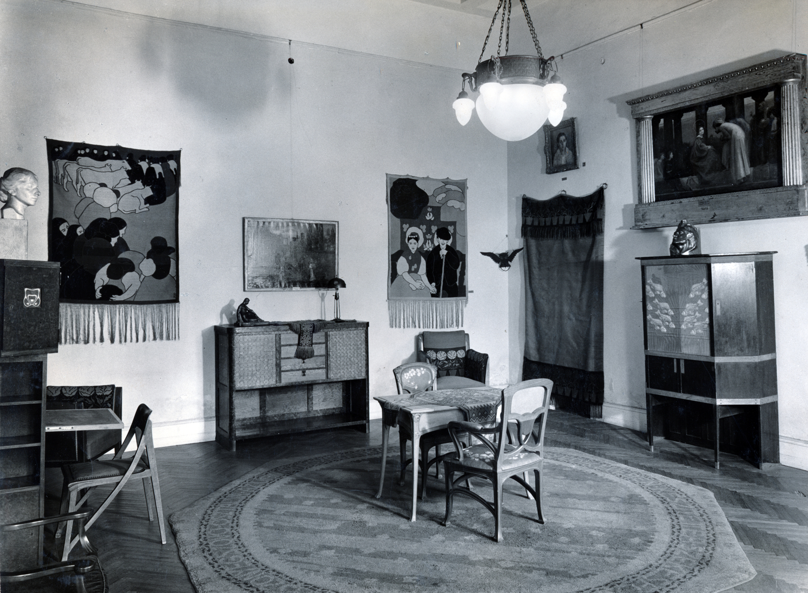 Hungary, Budapest V., Károlyi (Egyetem) utca 6., Károlyi-palota, Fővárosi Képtár (később Petőfi Irodalmi Múzeum)., 1947, Magyar Nemzeti Galéria/Adattári Gyűjtemény, Budapest, interior, Fortepan #155953