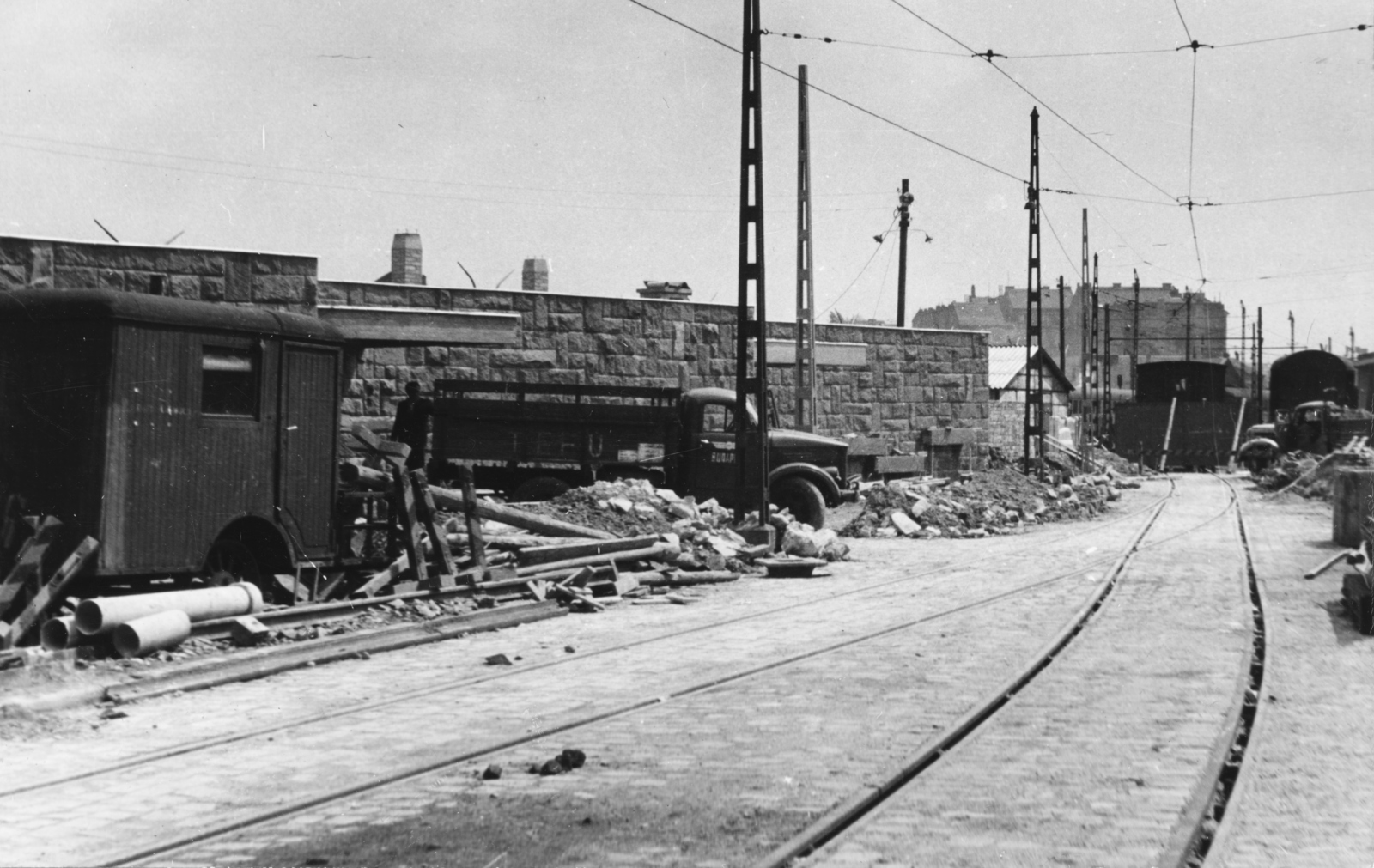 Magyarország, Budapest I., Alkotás utca a Déli pályaudvar átépítése idején., 1962, Racsmány Dömötör, Budapest, Fortepan #155971