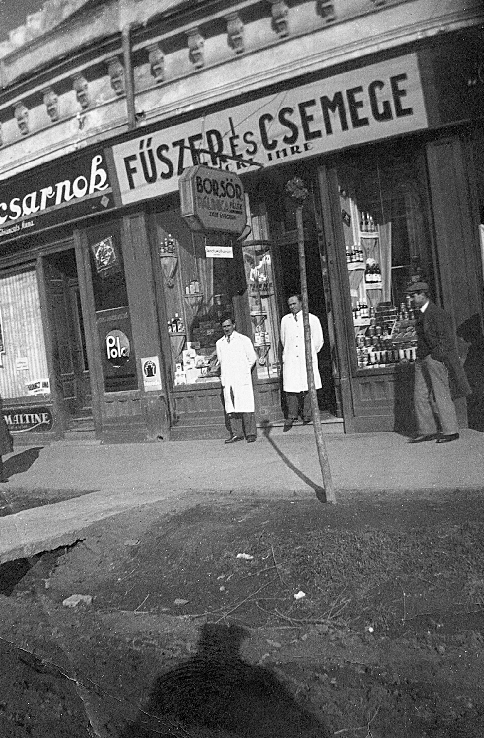 Hungary, Dombóvár, Eszterházy utca 19., Stickl Imre fűszer- és csemegekereskedése., 1936, Erky-Nagy Tibor, ad, sign-board, Fortepan #15608