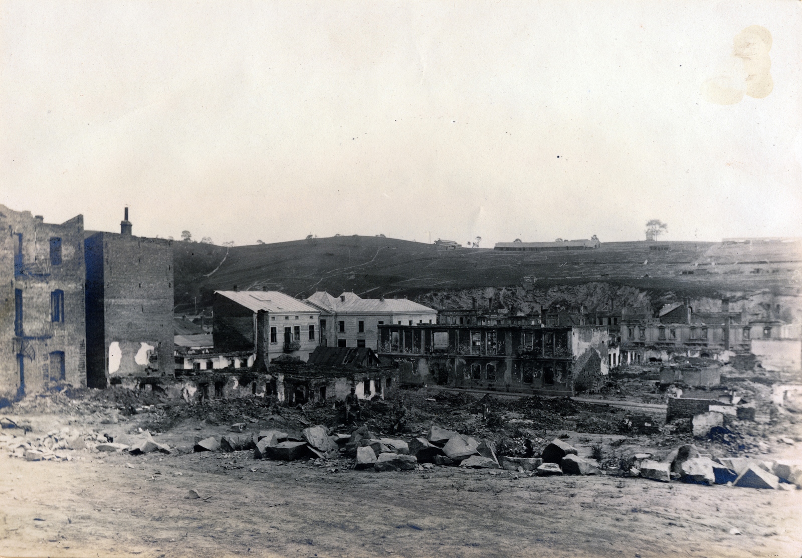 1915, Glatz Ödön, első világháború, háborús kár, Fortepan #156455