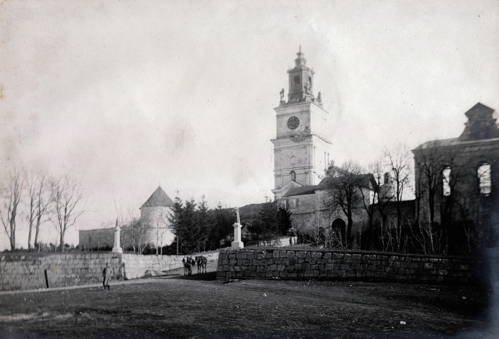 Ukraine, Pidkamin', dominikánus kolostor., 1915, Glatz Ödön, church, Fortepan #156484
