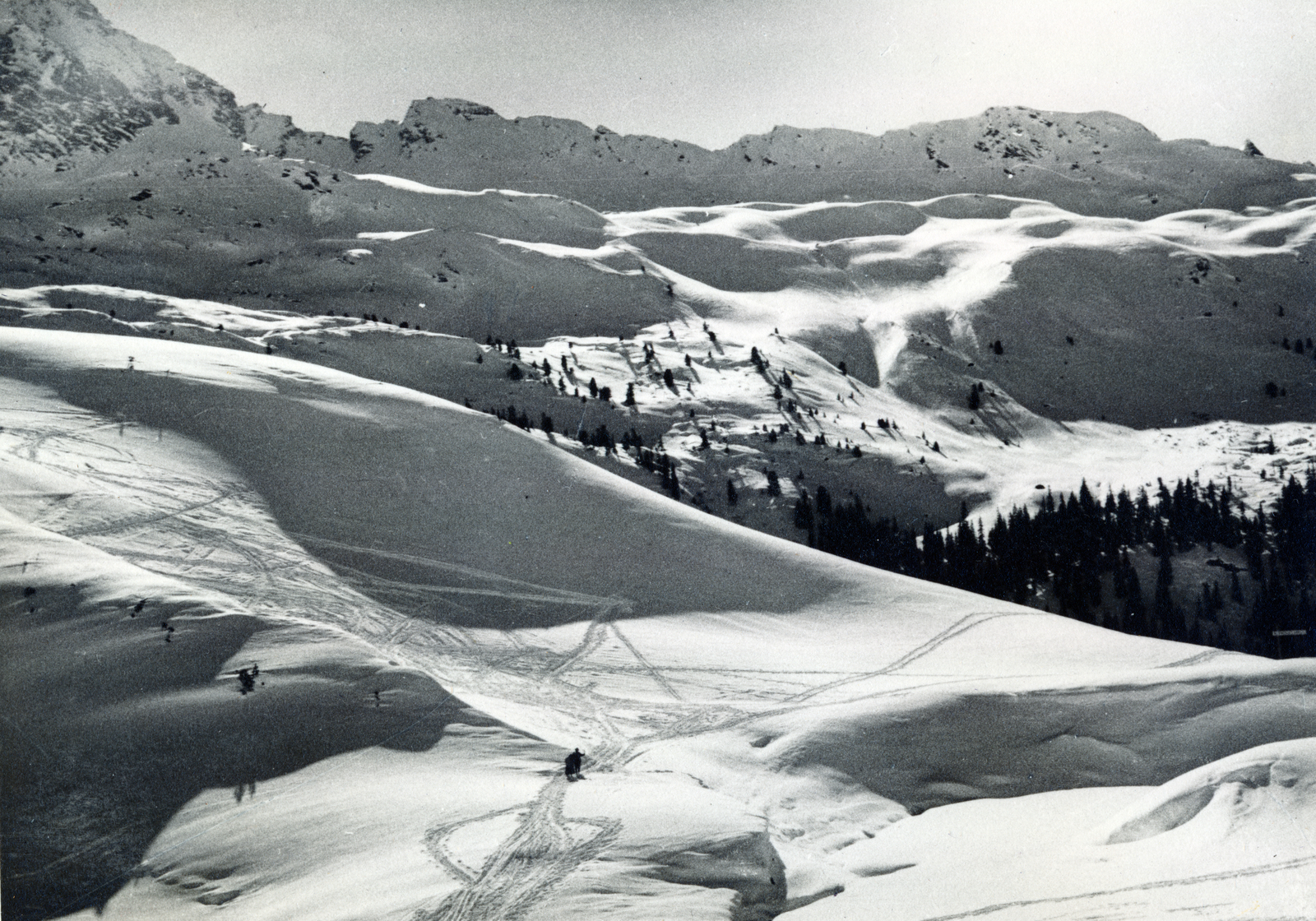 1941, Preisich család, snow, winter, ski resort, Fortepan #157935