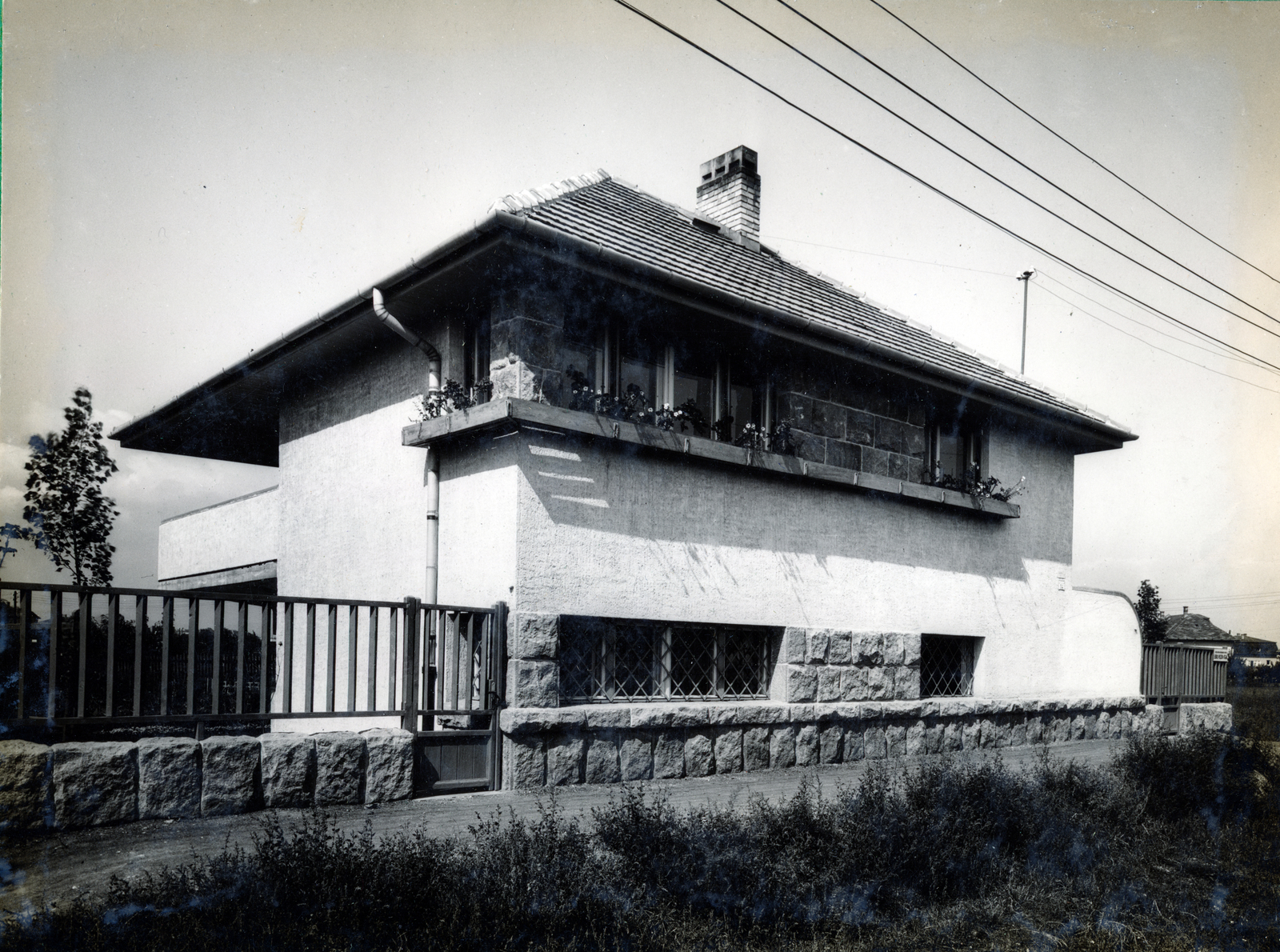 Hungary, Budapest XIV., Örs vezér útja 52. számú családiház., 1937, Preisich család, Budapest, house, freestone, Fortepan #157970