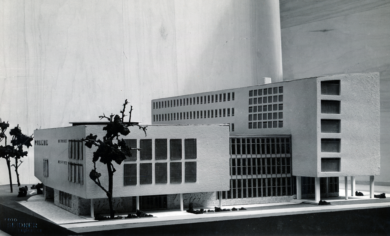 Hungary, Budapest, a MÉMOSZ székház makettje., 1948, Preisich család, building, modern architecture, Gábor Preisich-design, Fortepan #158015