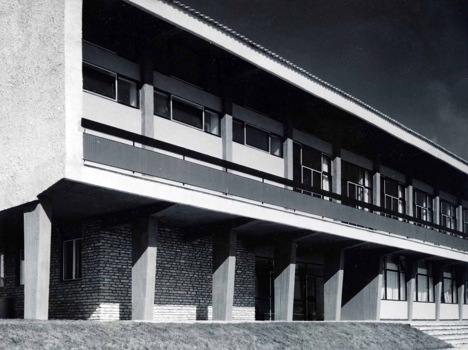 Hungary, Budapest II., Csatárka úti gyermekváros (később Cseppkő Gyermekotthoni Központ)., 1962, Preisich család, Budapest, modern architecture, Gábor Preisich-design, Fortepan #158041