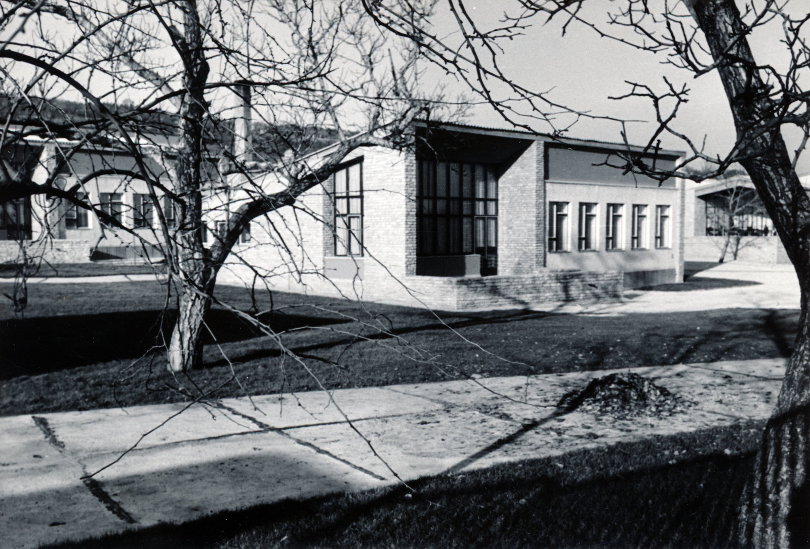Hungary, Budapest II., Csatárka úti gyermekváros (később Cseppkő Gyermekotthoni Központ)., 1964, Preisich család, Budapest, building, flat roof, Gábor Preisich-design, Fortepan #158048