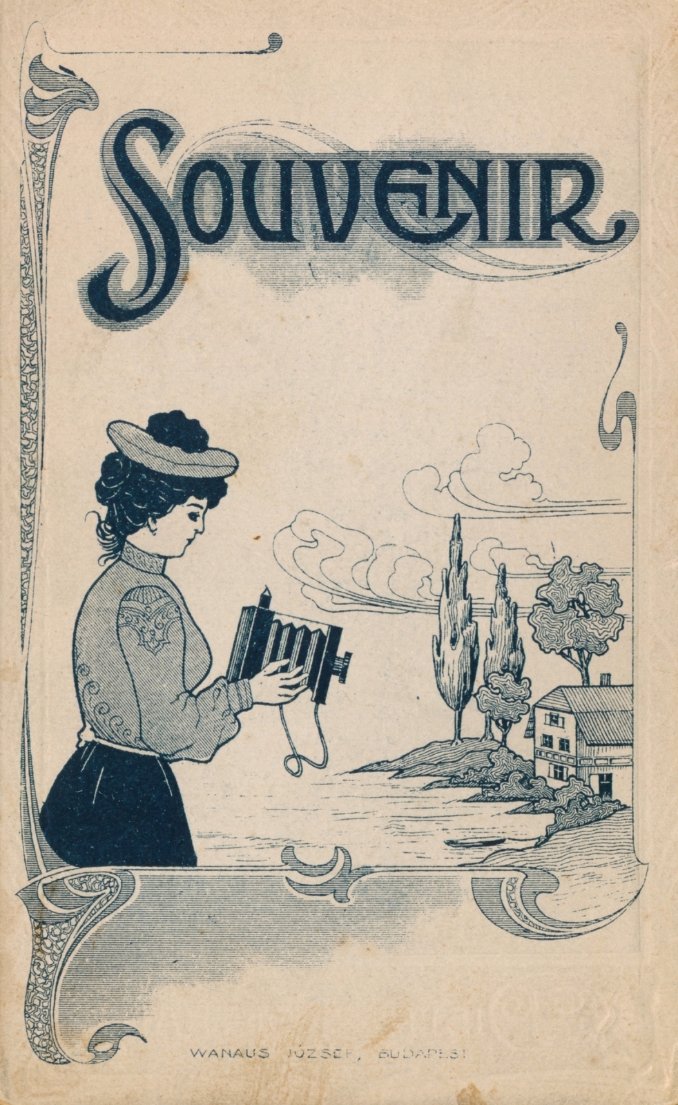 1906, Latin, souvenir, Fortepan #158137