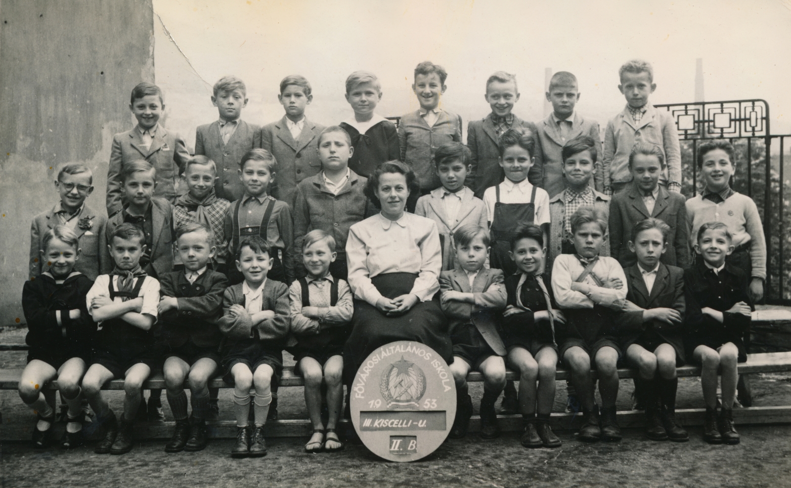 Hungary, Óbuda, Budapest III., Kiscelli utcai Általános Iskola, csoportkép egy másodikos osztályról., 1953, Latin, class photo, Budapest, Fortepan #158205