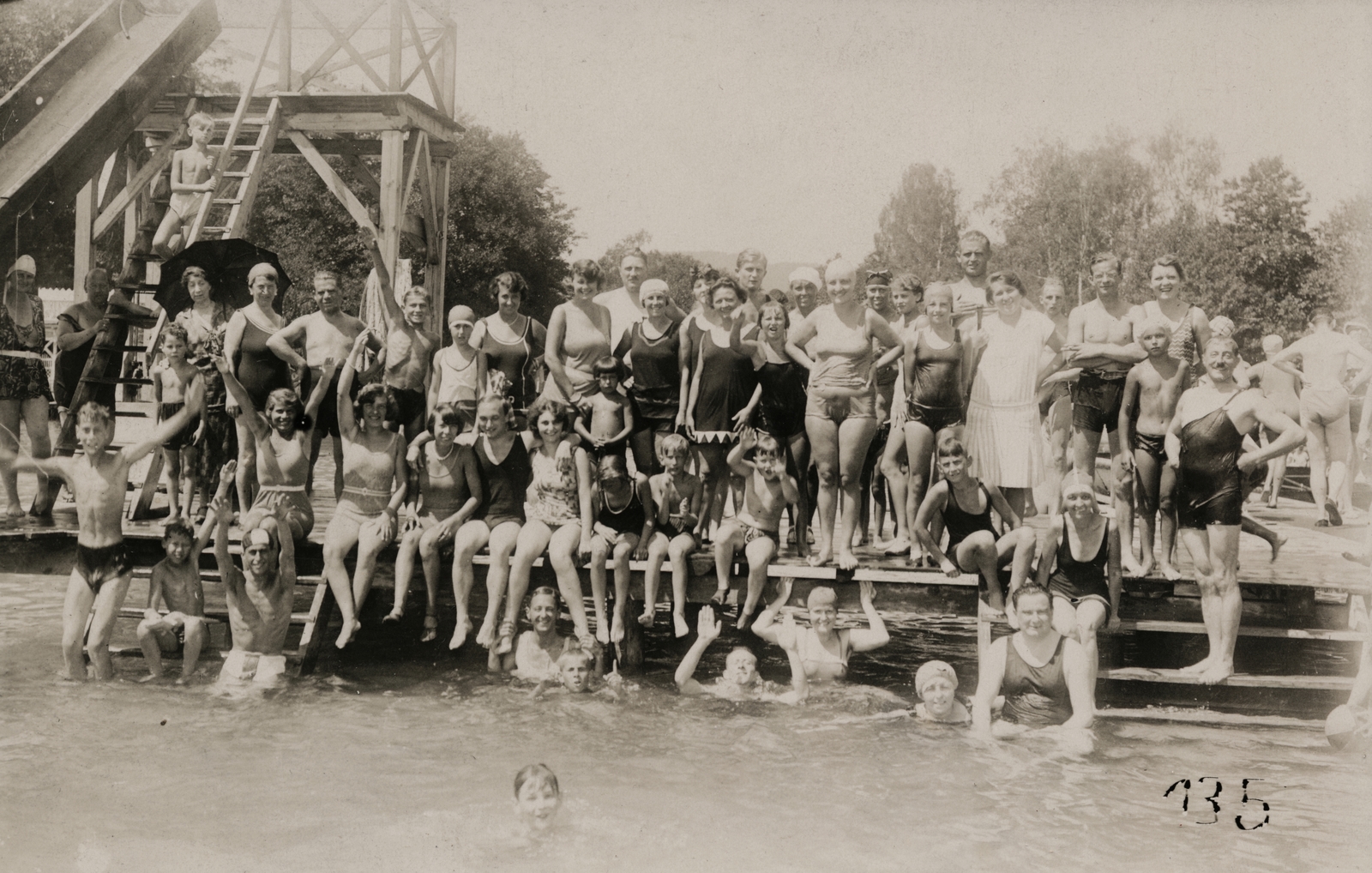 Austria, Wörthi-tó, strand., 1928, Latin, Fortepan #158230