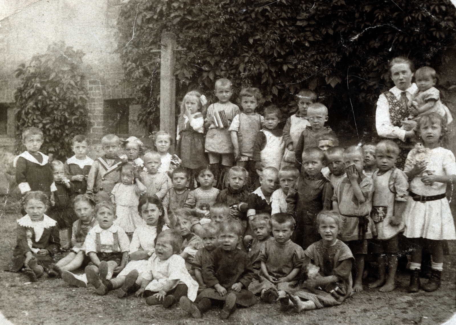 1929, Preisich család, kids, tableau, Fortepan #158331