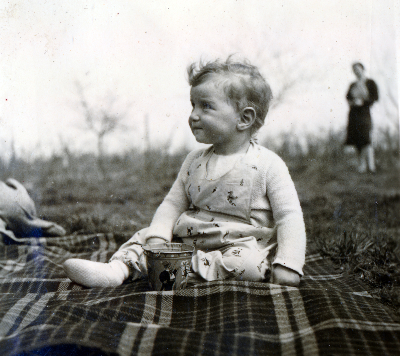 1939, Preisich család, kid, plaid, Fortepan #158422