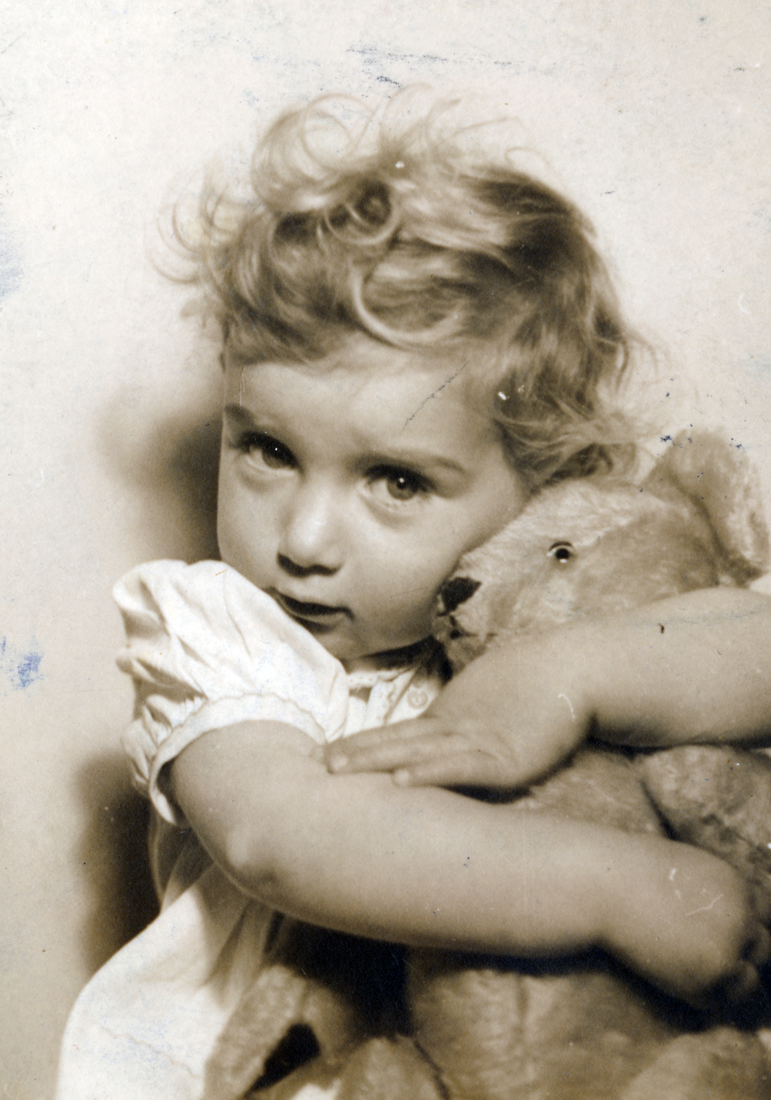 1939, Preisich család, girl, fondness, teddy bear, Fortepan #158429