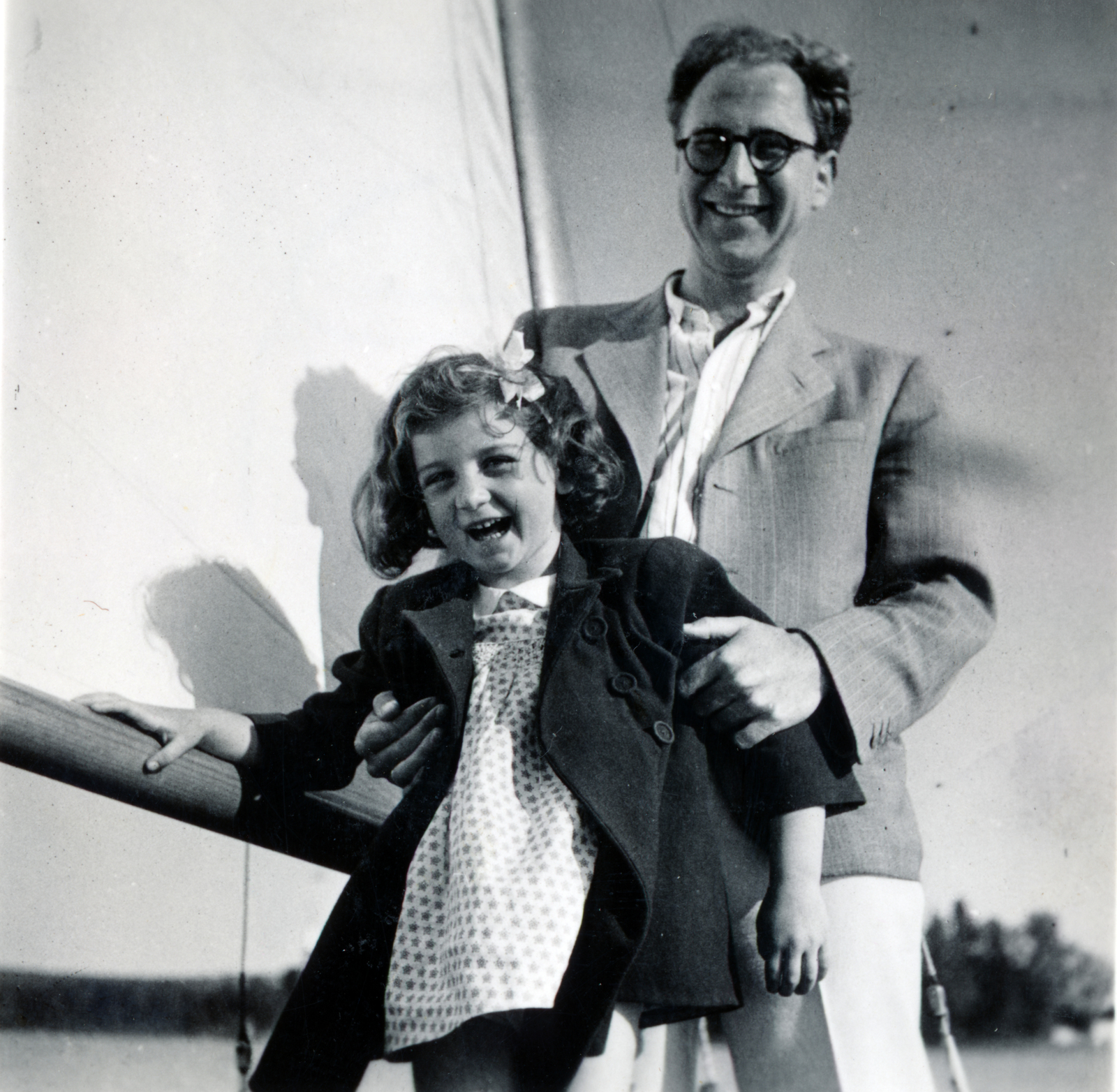 1941, Preisich család, ribbon, girl, fatherhood, Fortepan #158433