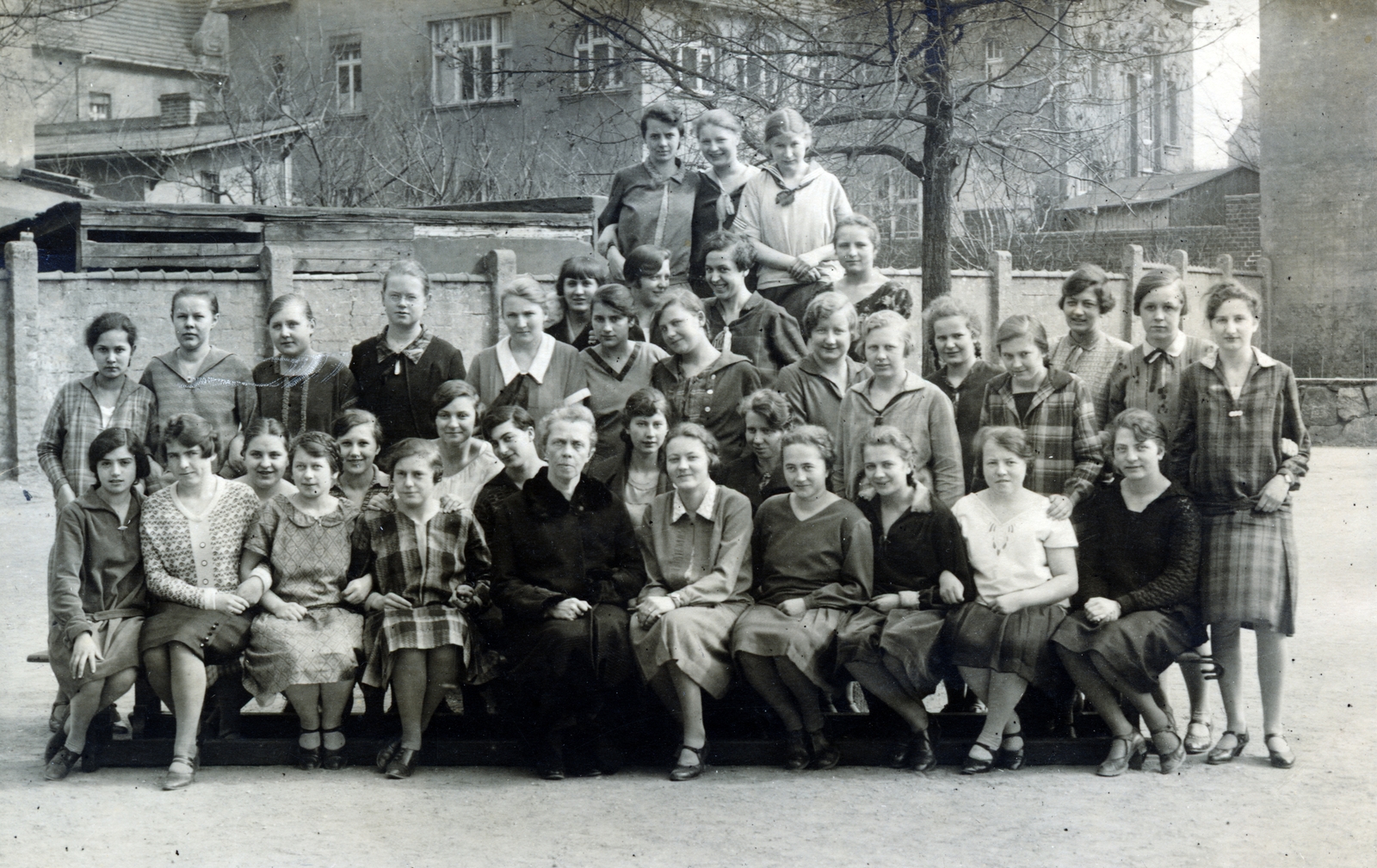 1928, Preisich család, girls' class, class photo, Fortepan #158588