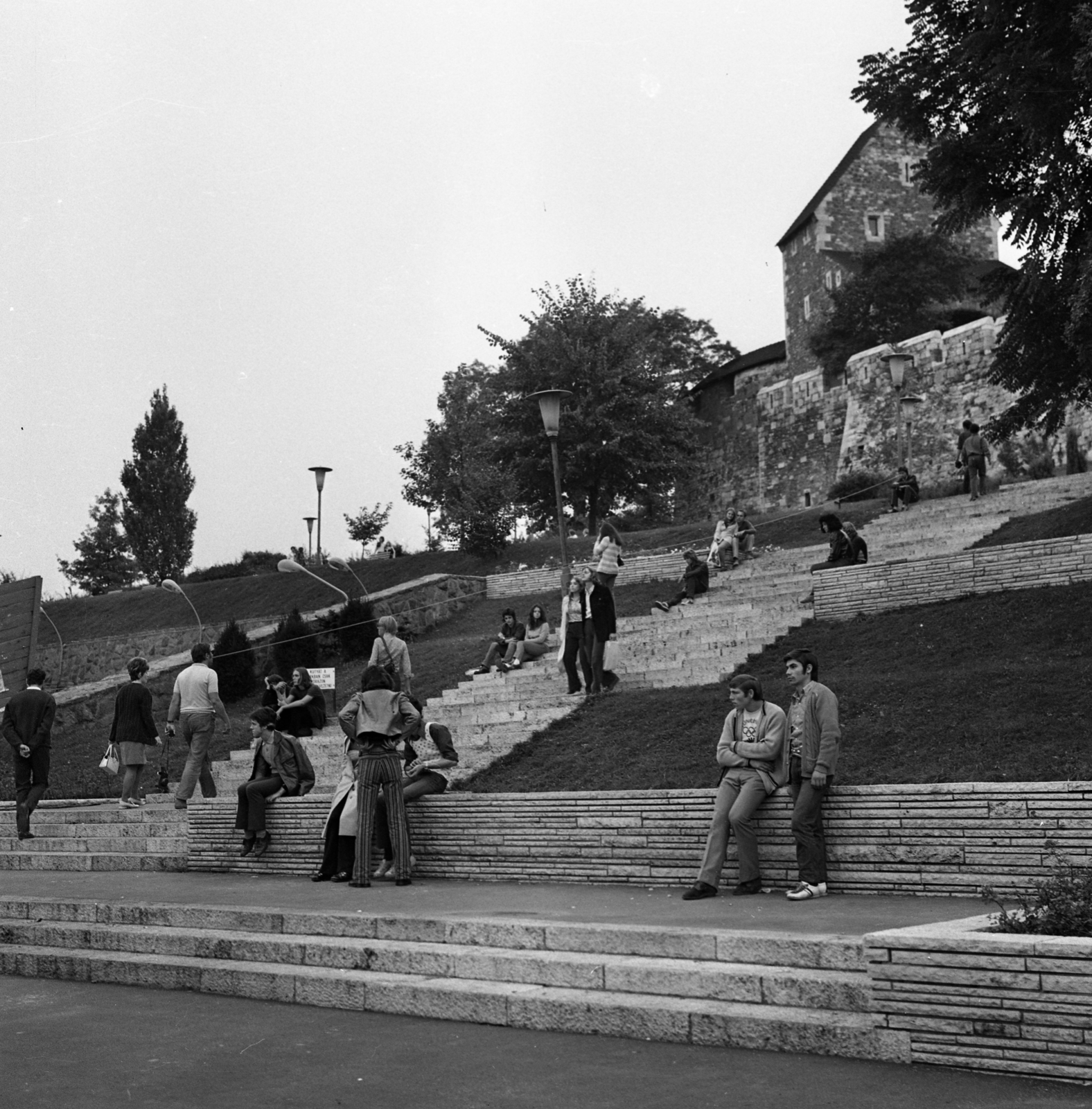 Hungary, Budapest I., lépcsősor a Budai Ifjúsági Park felett., 1972, Urbán Tamás, Budapest, Fortepan #15867