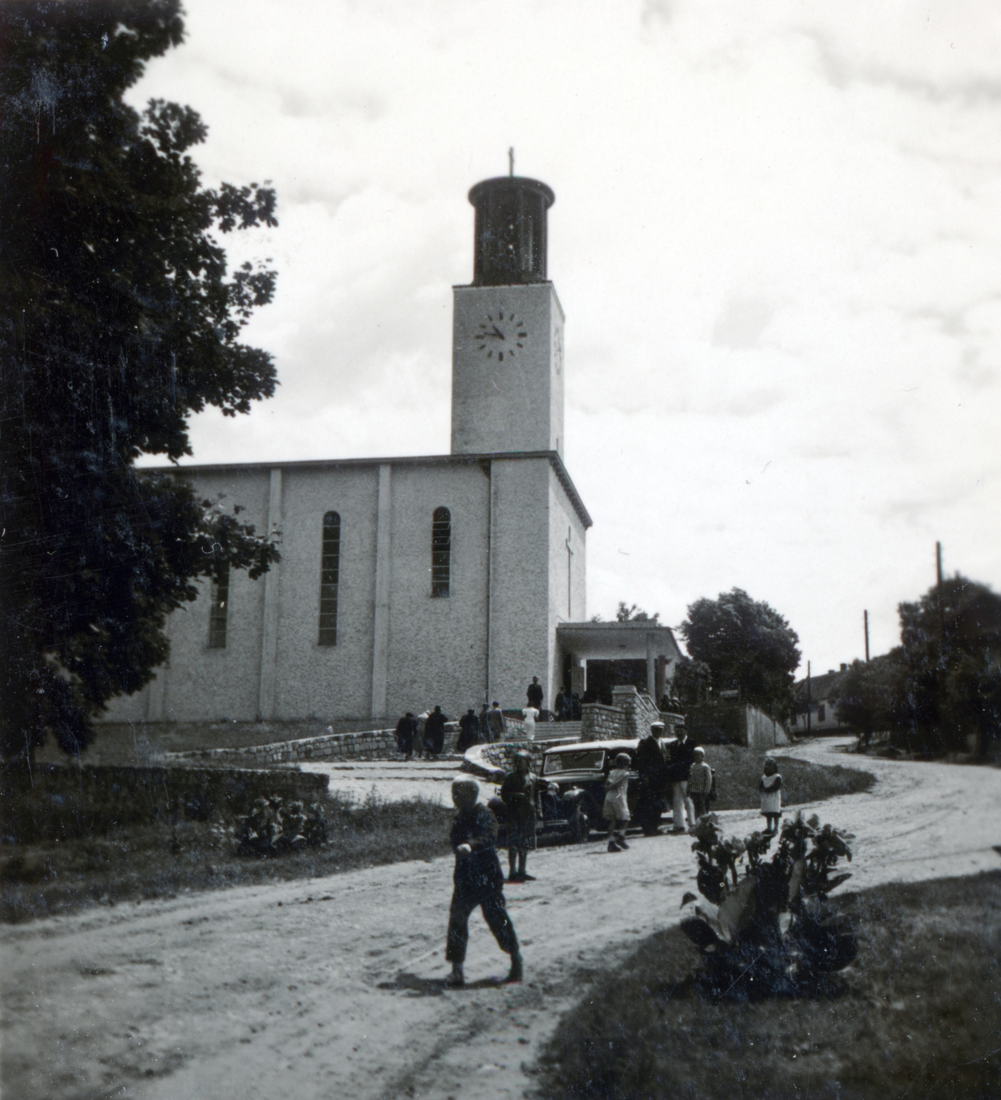 Hungary, Balatonboglár, Szent Kereszt felmagasztalás-templom., 1935, Aszódi Zoltán, church, Fortepan #158673