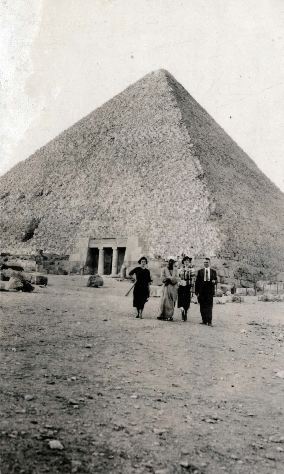 Egypt, Giza, Kheopsz piramis., 1936, Ráday Mihály, pyramid, Fortepan #158887