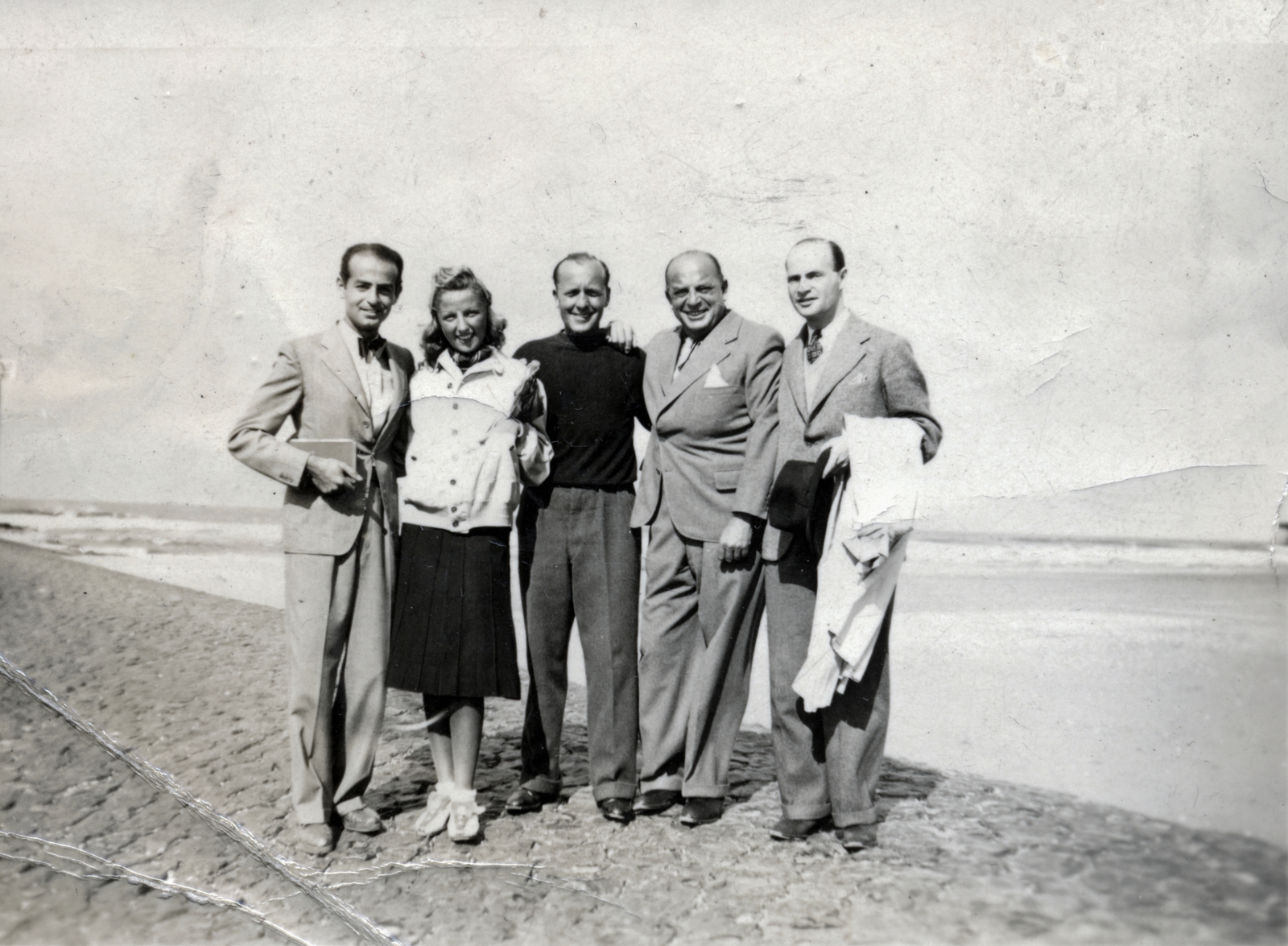 Hungary, balról a második Bársony Rózsi, mellette Ráday Imre és Dénes Oszkár színművészek., 1939, Ráday Mihály, celebrity, Fortepan #158964