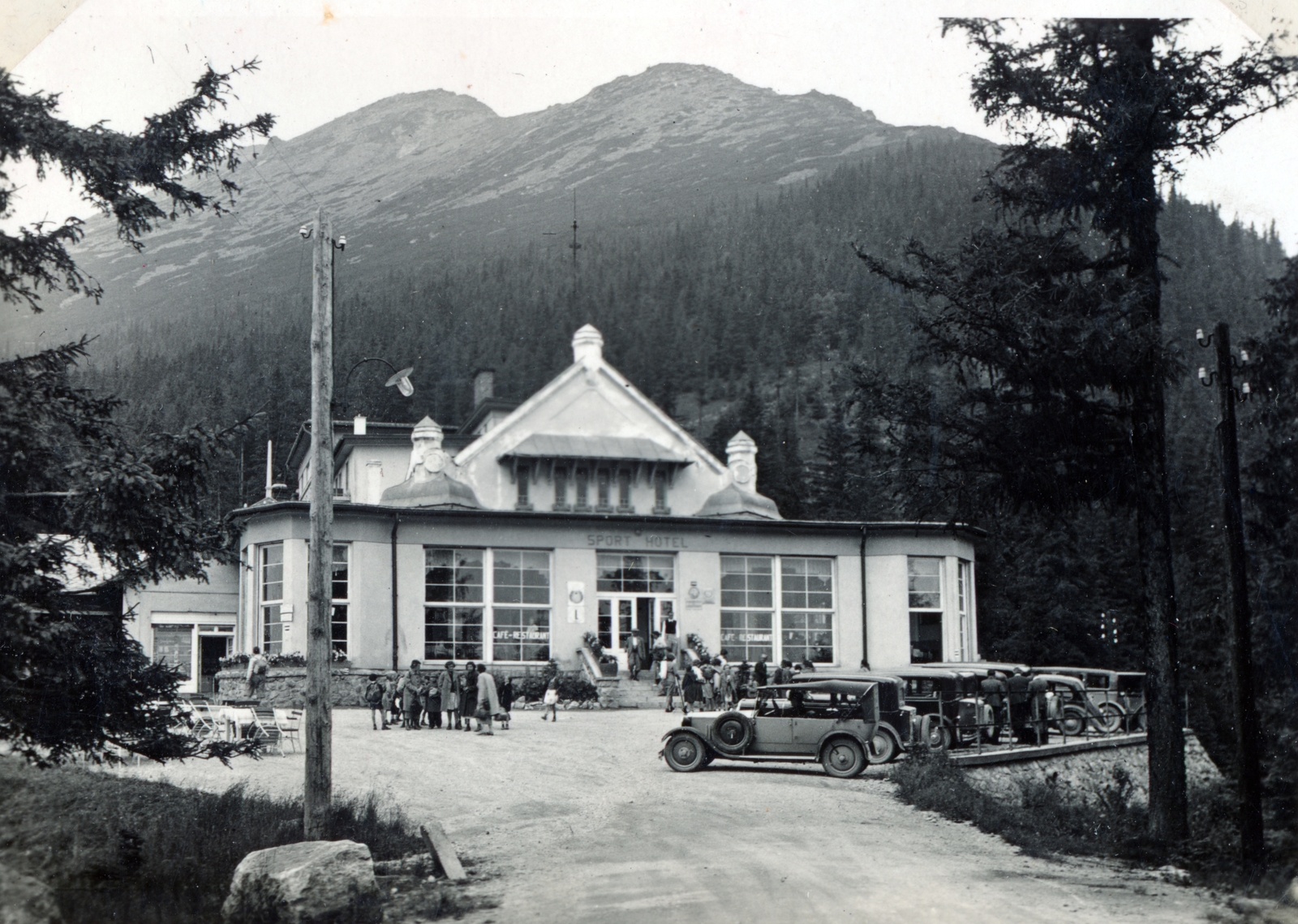 Slovakia, High Tatras, Tarajka, Sport hotel (később Hrebienok hegyi szálló / Horský hotel Hrebienok)., 1935, Ráday Mihály, Fortepan #158965