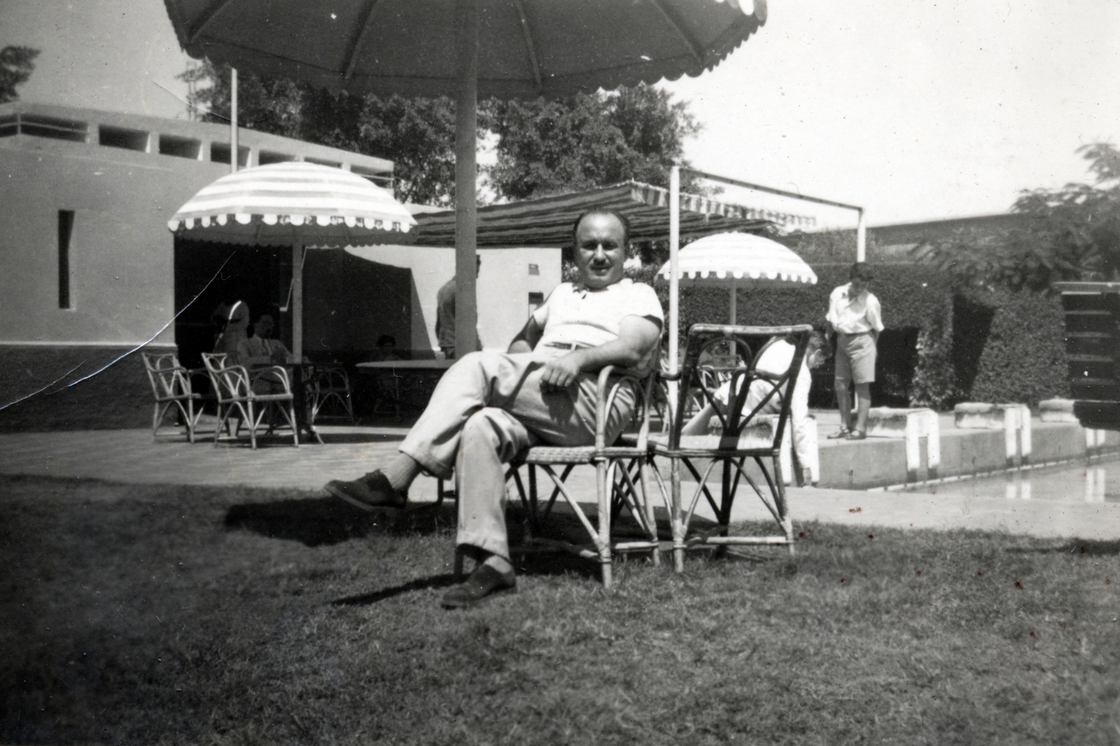 1940, Ráday Mihály, uszoda, napernyő, Fortepan #159082