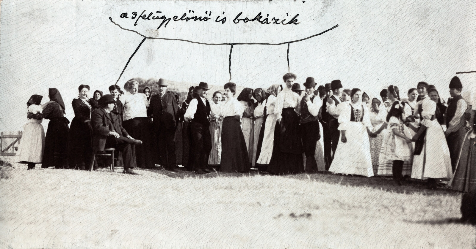 1909, Ungvári György, folk costume, dance, Fortepan #159256