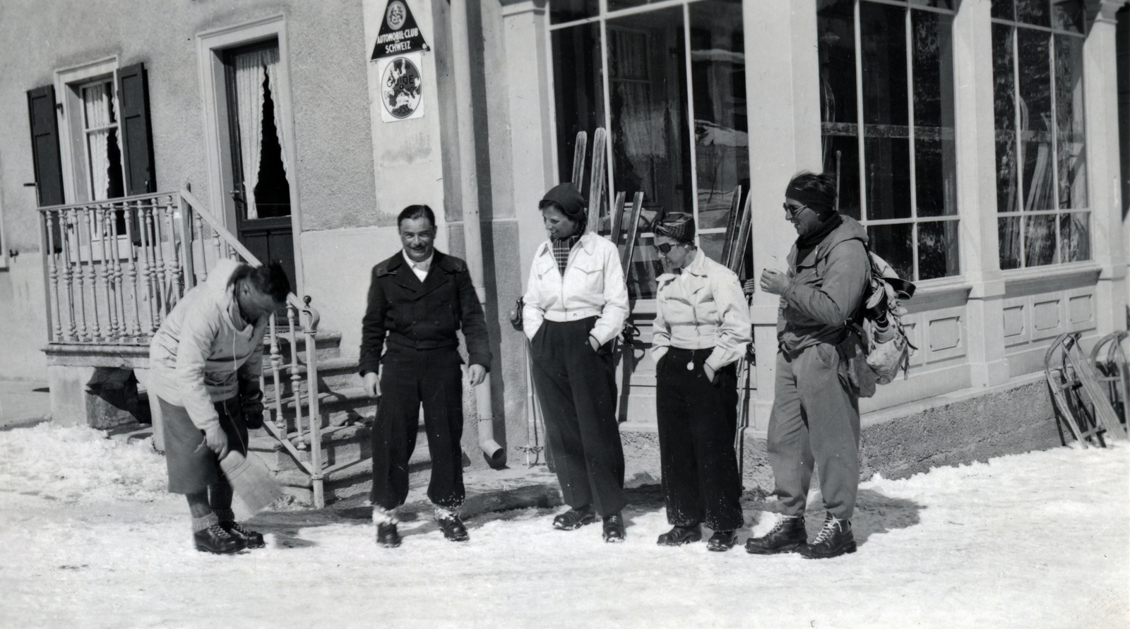 Switzerland, 1937, Lugosi Szilvia, skiing, safe house, Fortepan #159535