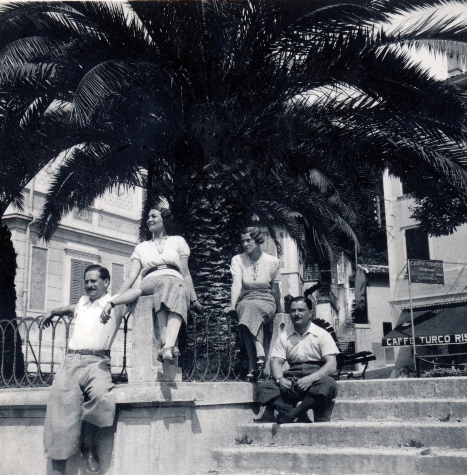 Olaszország, Genova, 1940, Lugosi Szilvia, pálmafa, Fortepan #159549