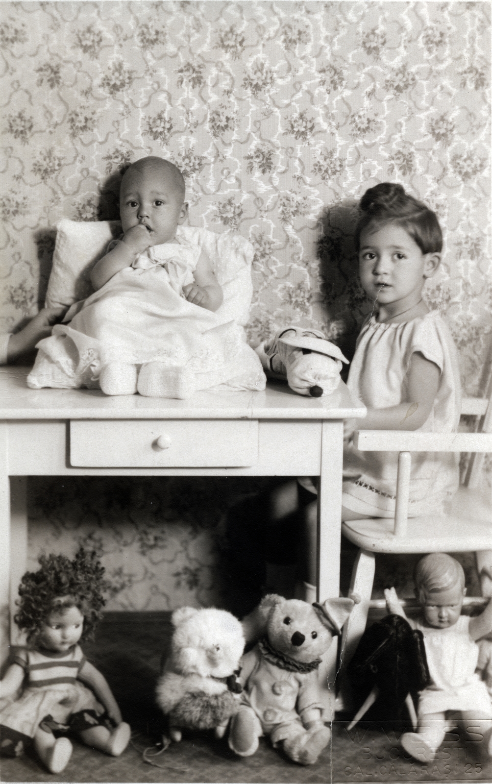 1928, Breuer Pál, kids, toy doll, newborn, Fortepan #159903