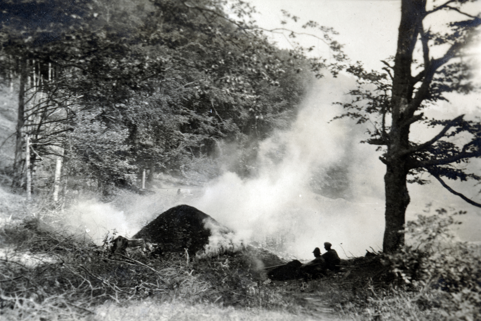 1931, Kurutz Márton, coal burning, Fortepan #160121
