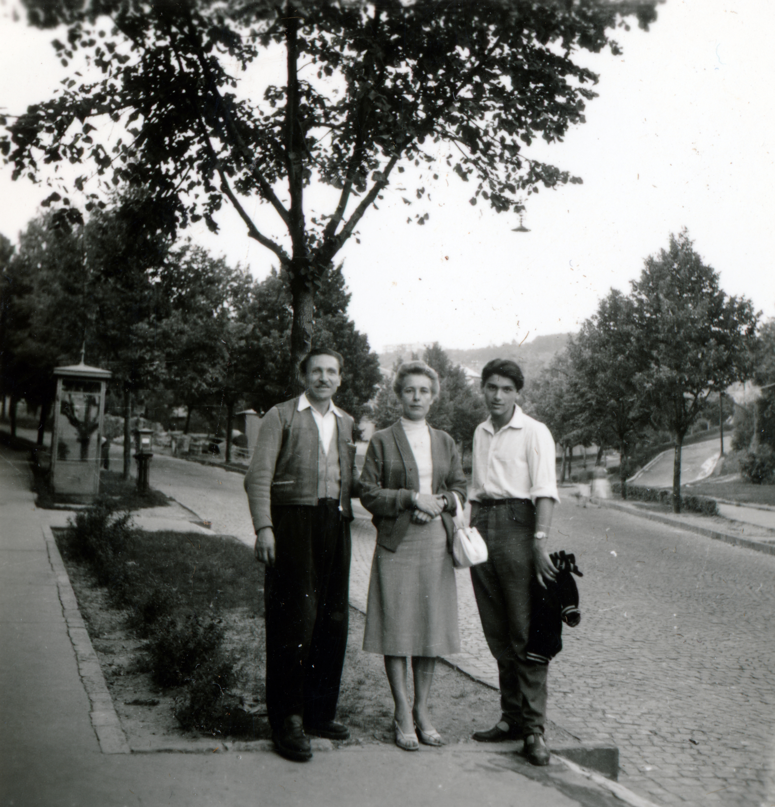 1960, Márkus Richárd, three people, family, Fortepan #160169