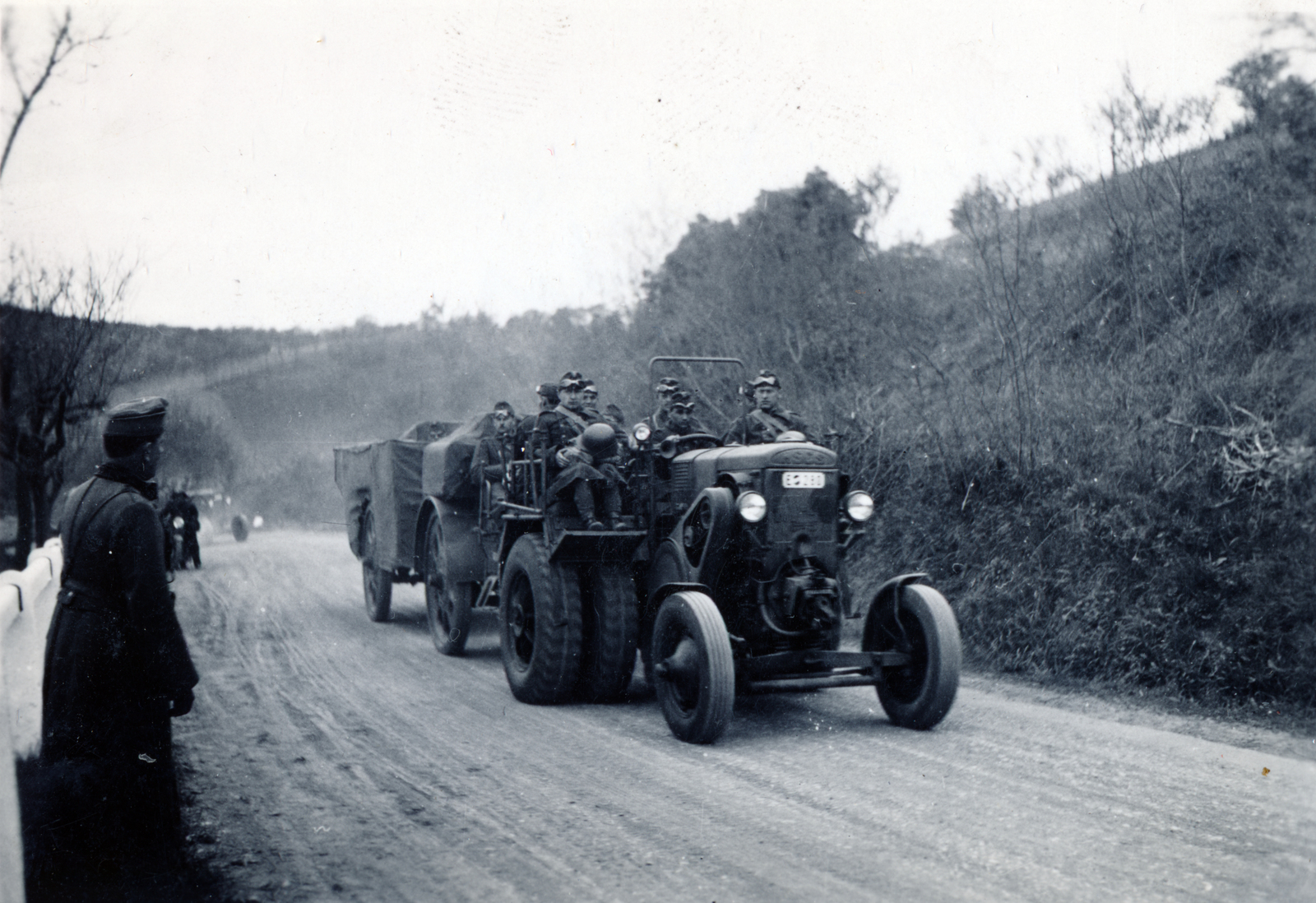 1940, Kakuk László, vontató, HSCS KV-40, katona, Fortepan #160290