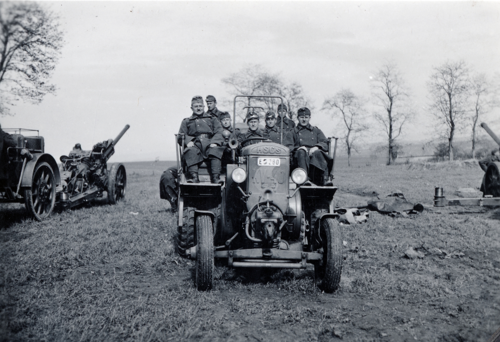 1940, Kakuk László, vontató, HSCS KV-40, egyenruha, katona, Fortepan #160293