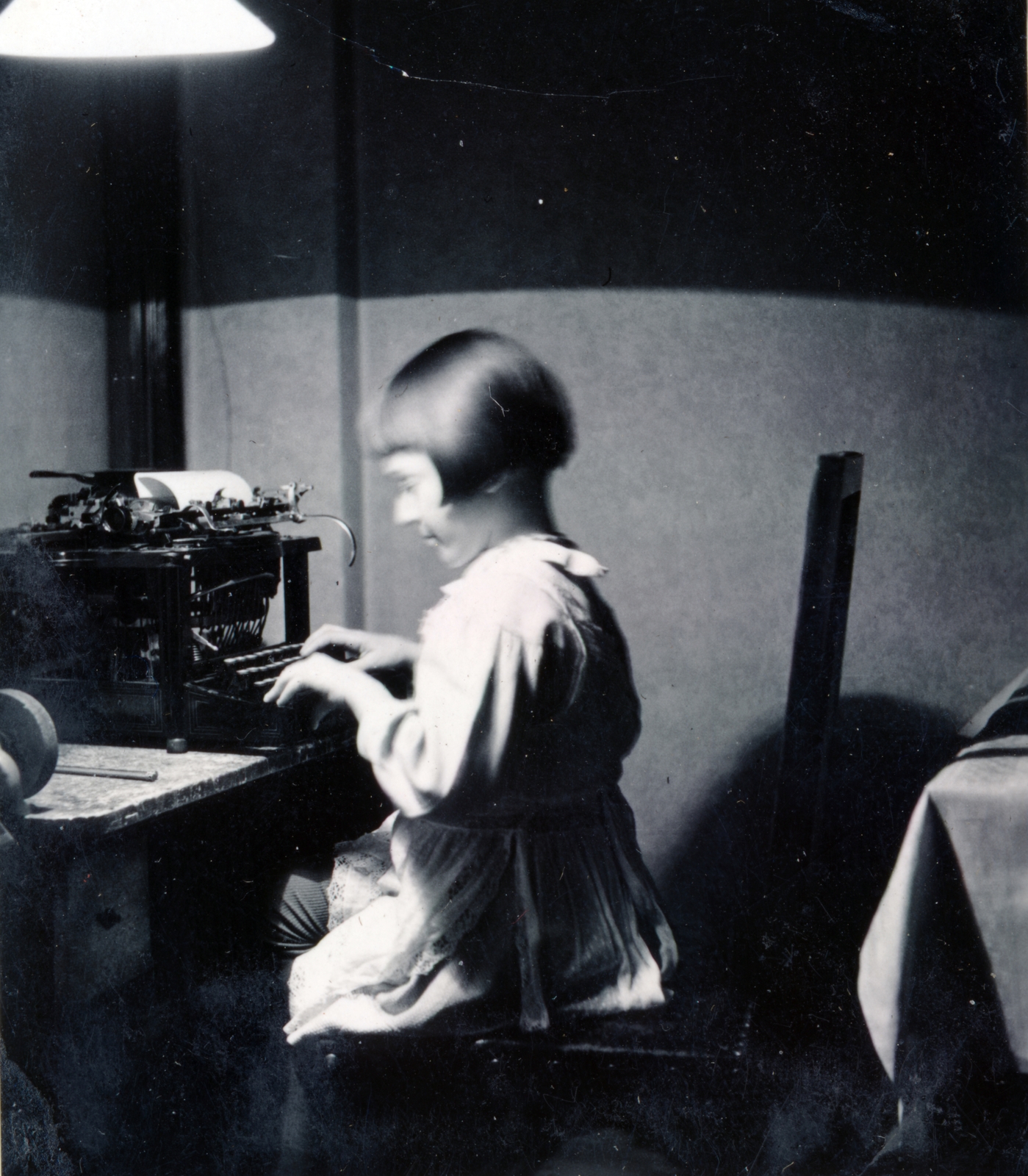 1936, Boda Balázs, typewriter, Fortepan #160406