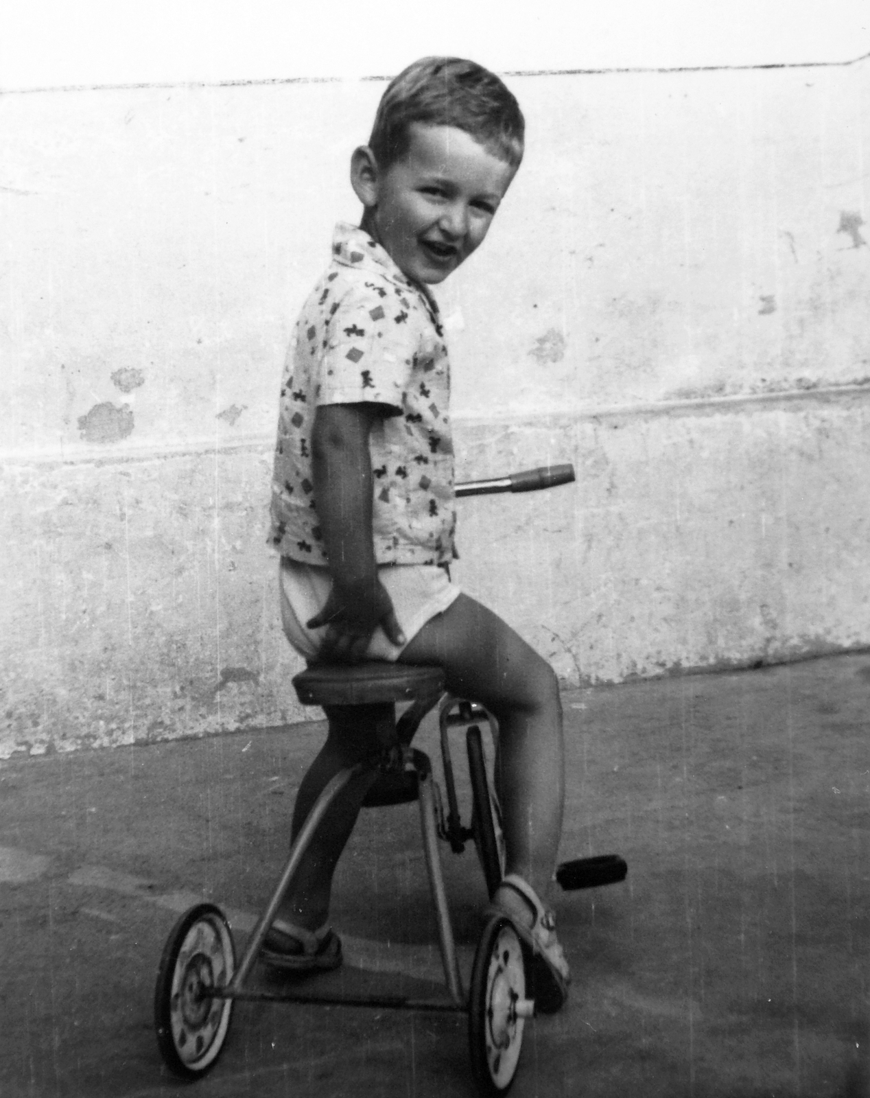 1970, Szilágyi Csaba, kid, tricycle, Fortepan #16048