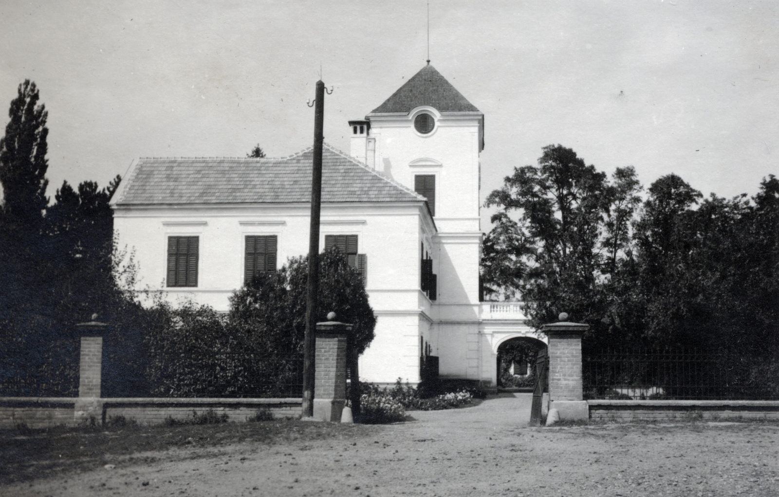 Hungary, Csehimindszent, Potypuszta, Mesterházy kastély., 1930, Boda Balázs, main entrance, Fortepan #160539